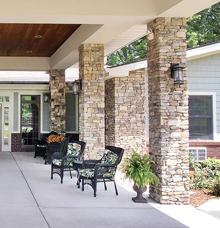 outdoor porch with chairs